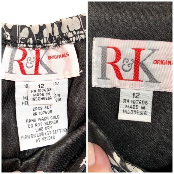 R&K ORIGINALS - 🎉HP🎉 EUC - L Sz 12 2-Piece Dress/Flutter-Sleeves & Boat-Neck - Picture 10 of 16
